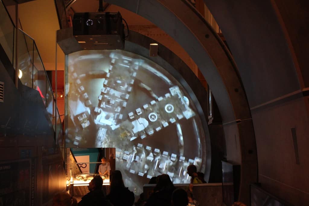 Projection Mapping Video Projector Hire Crossrail Tunnel London Transport Museum