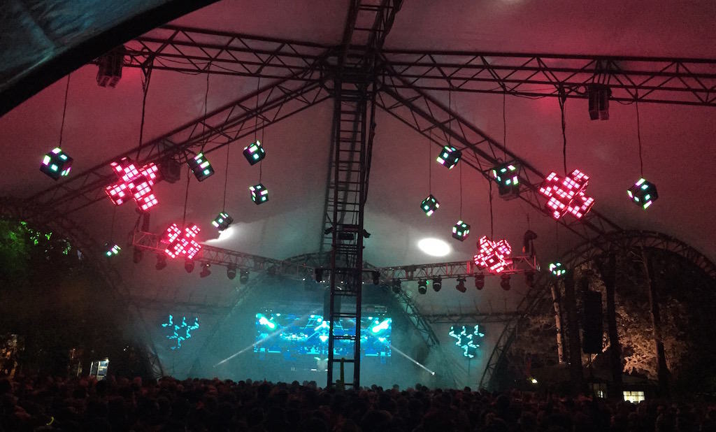 Glade stage Glastonbury Festival 2015 Stealth LED Cubes custom LED screen solutions video hire
