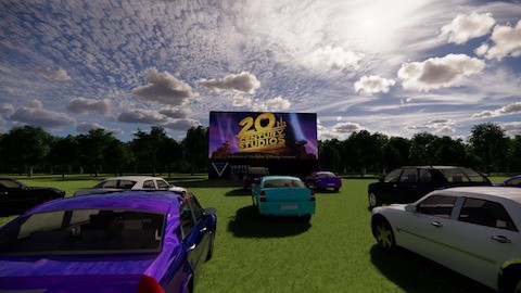 Drive in movie LED Screen hire